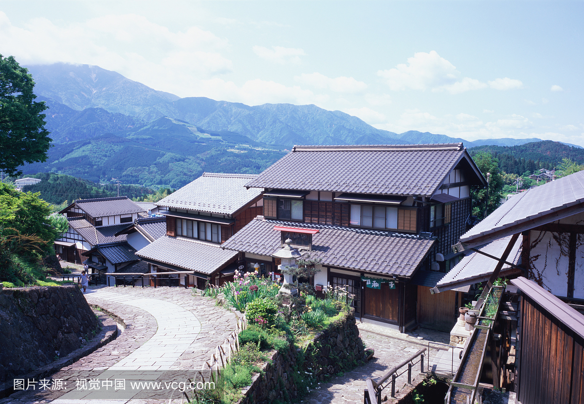 日本岐阜县Magome的住宅