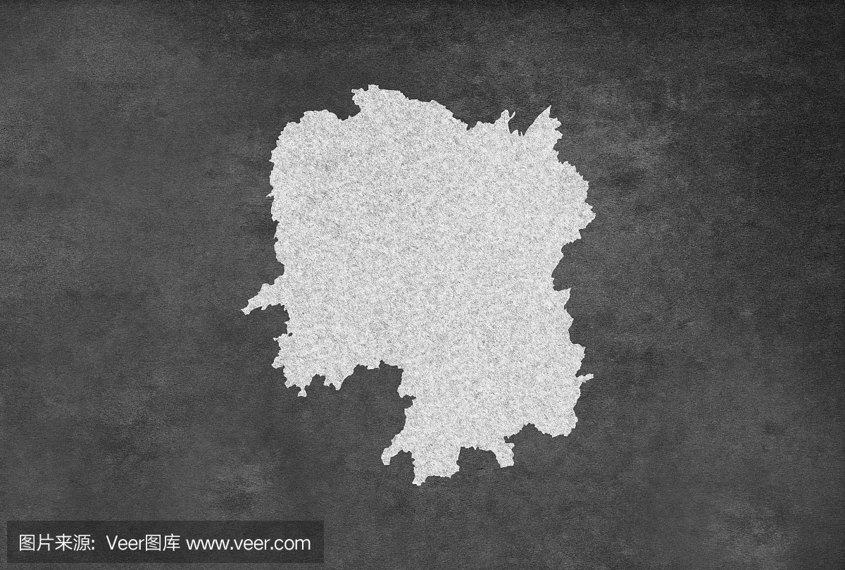 湖南省地图在老黑板上