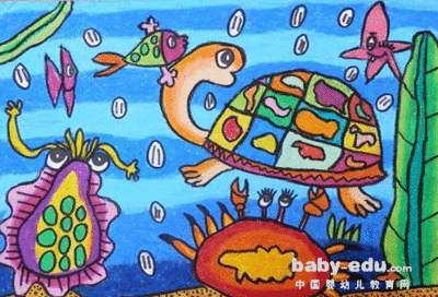 小花怎么画|大海怎么画儿童画|美丽的海洋儿童-121kb图片