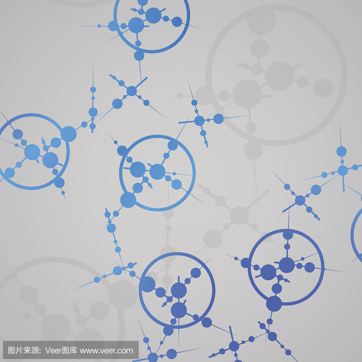 分子背景,彩色插图