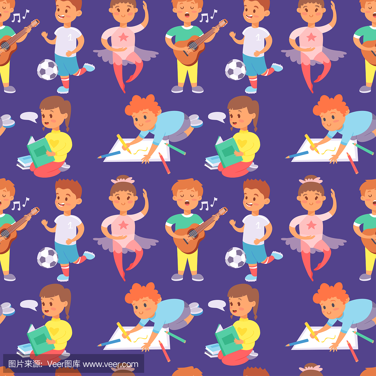 孩子们玩矢量不同类型的家庭游戏小孩玩夏季户