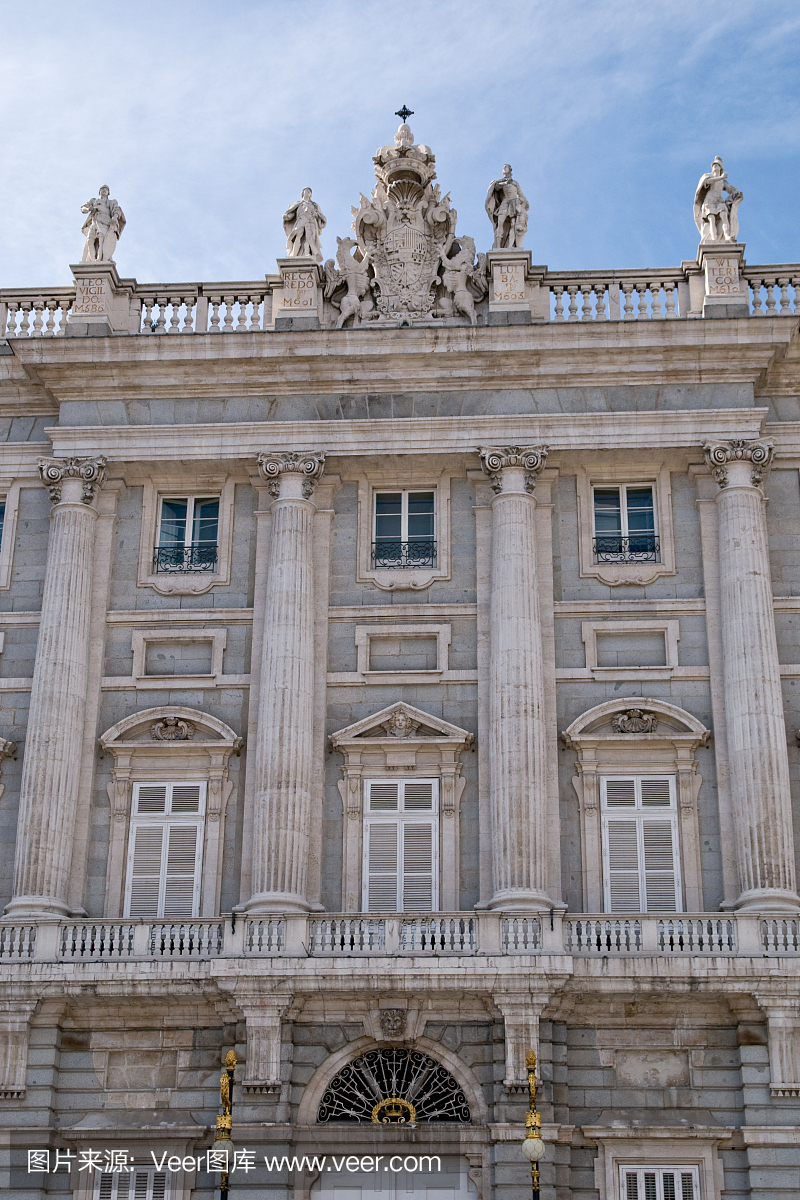 垂直画幅,窗户,天空,马德里皇宫