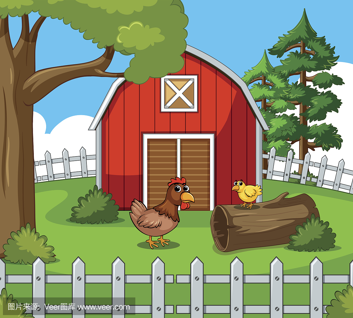 Chickens in the farm