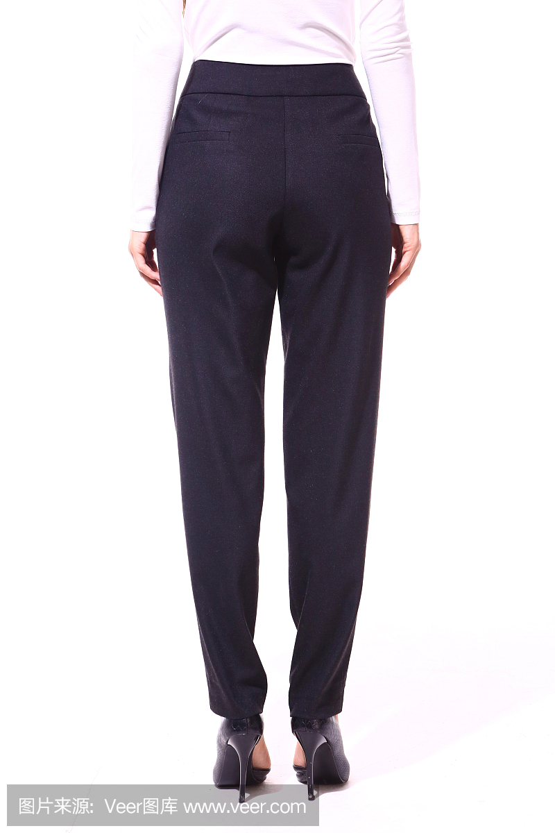 在模型腿的长裤关闭照片