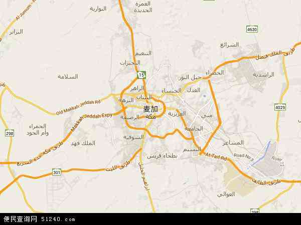 沙特麦加地图图片