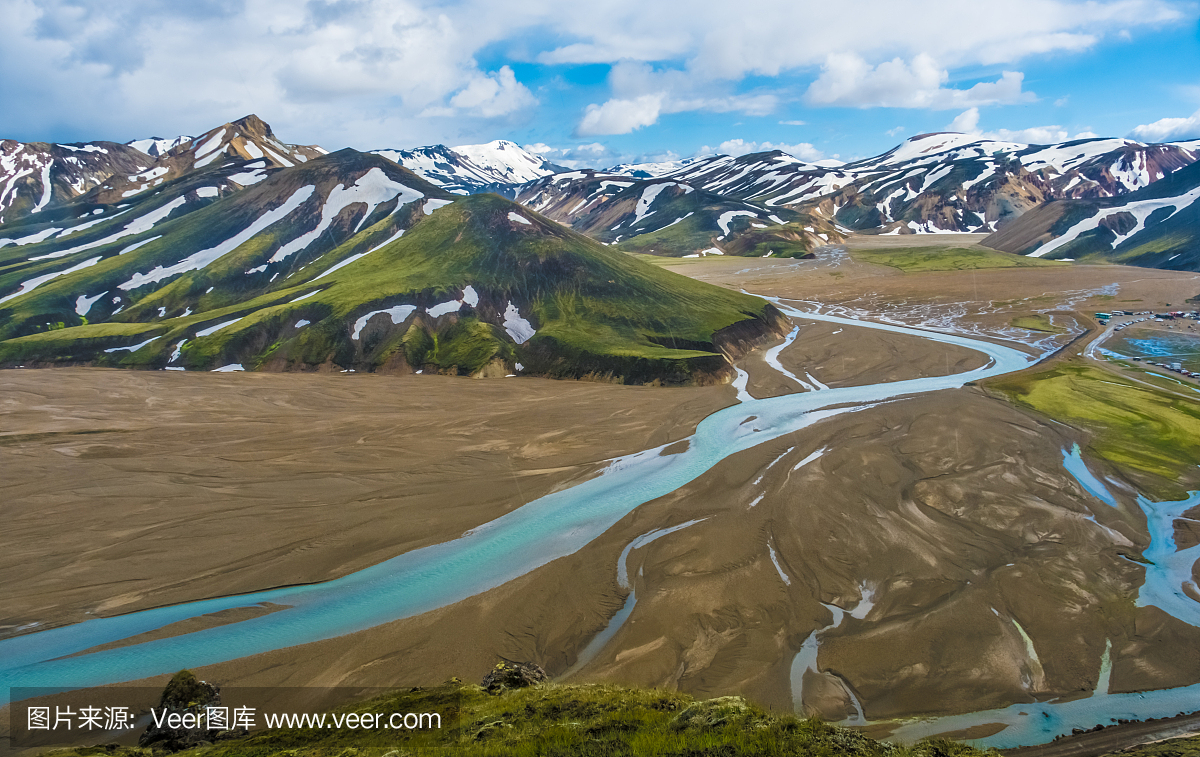 护区的Landmannalaugar令人惊叹的景观位于冰