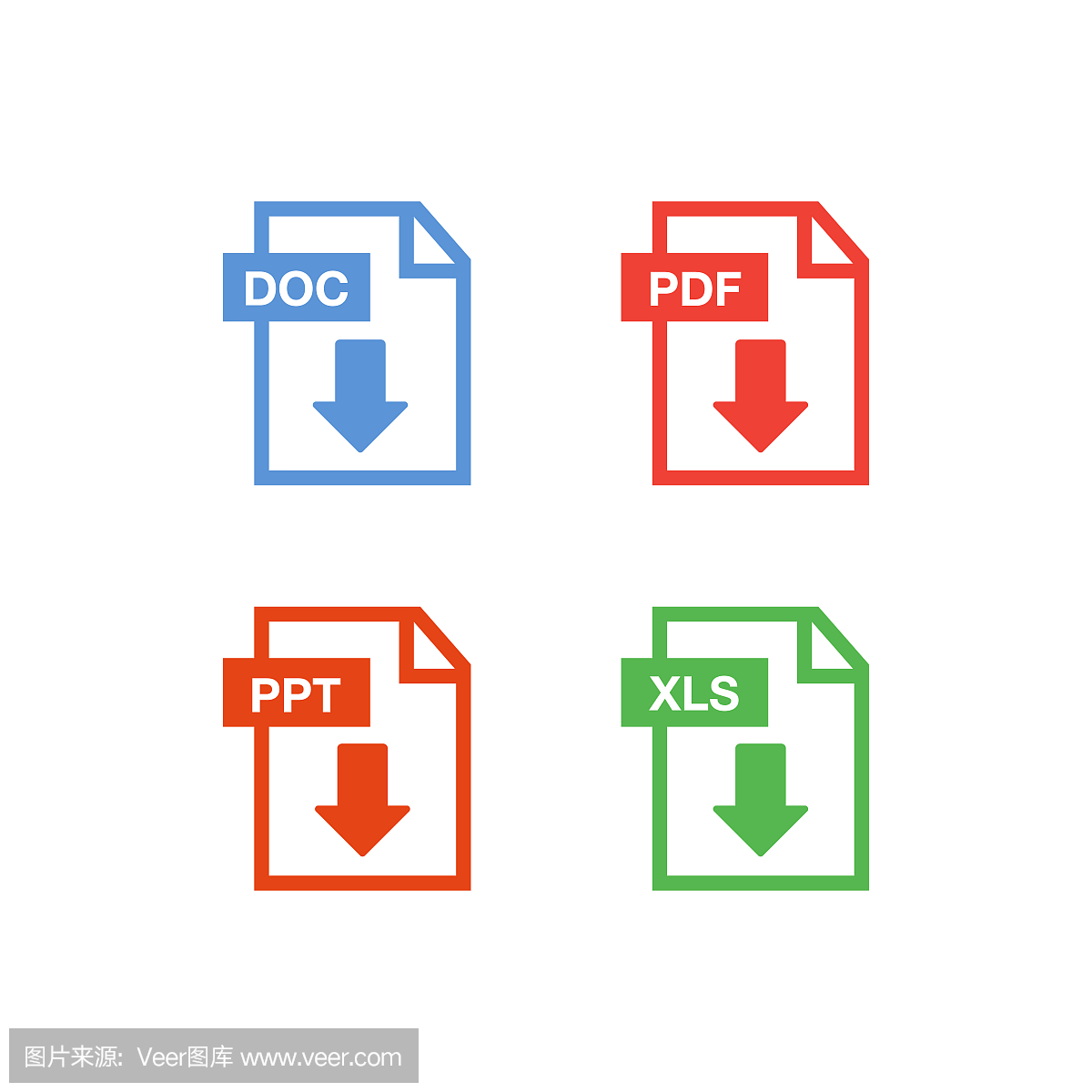 PDF文件下载图标。文档文本,符号网站。文档