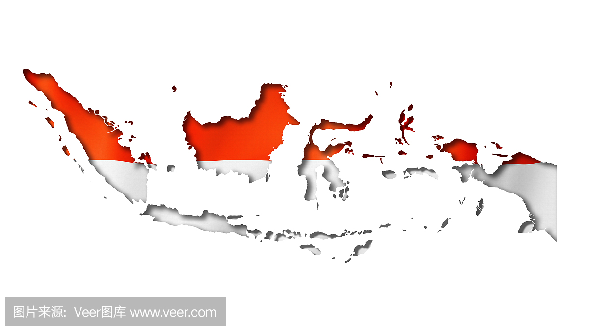印尼国旗地图