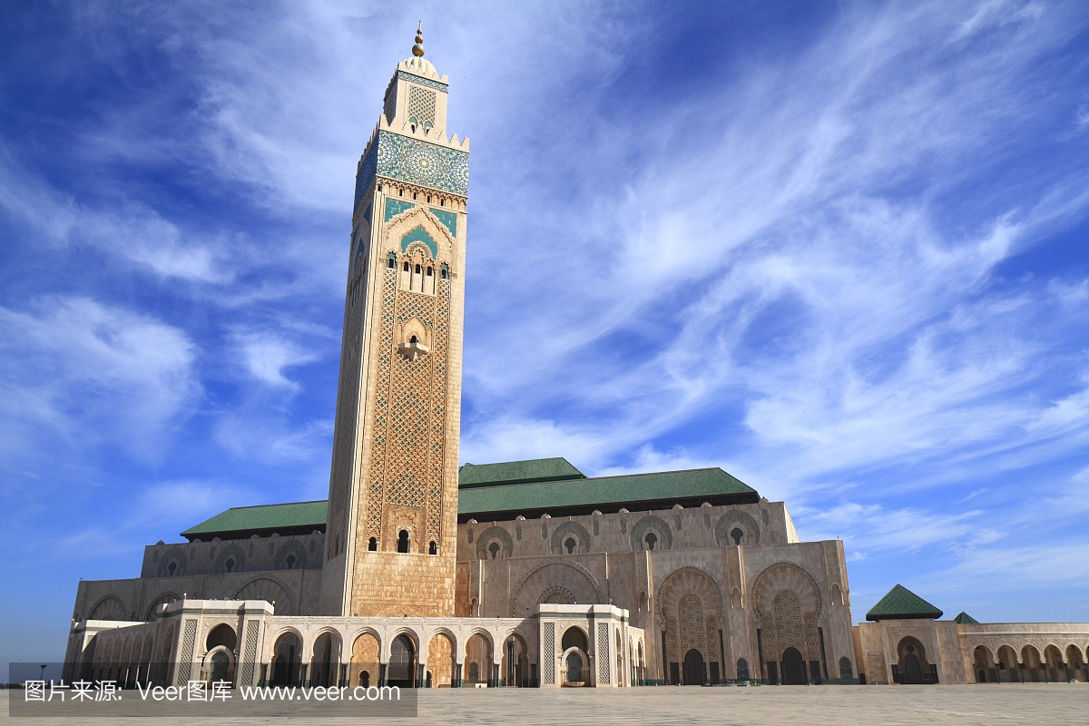 摩洛哥哈桑二世国王,哈桑清真寺,世界第二大清