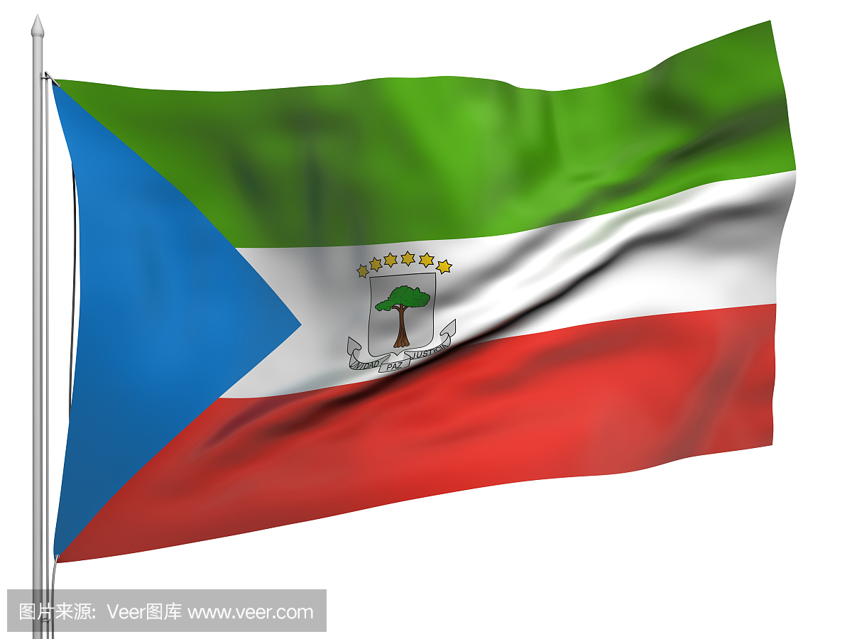赤道几内亚的飞行旗帜 - 所有国家