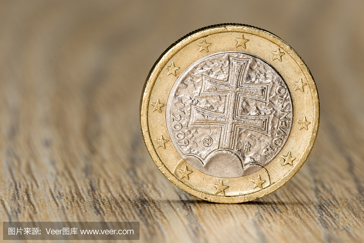 关闭一个斯洛伐克一欧元硬币