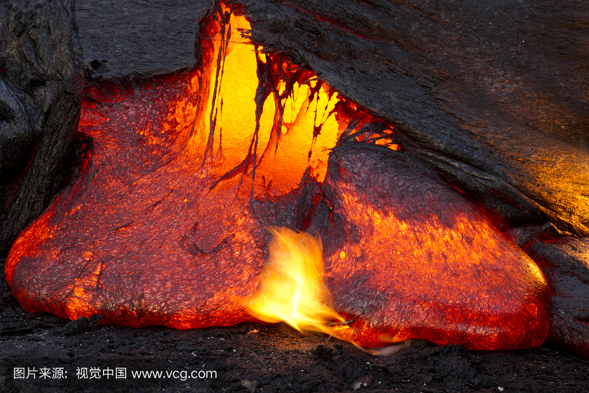 熔岩,火山岩,熔浆,岩浆