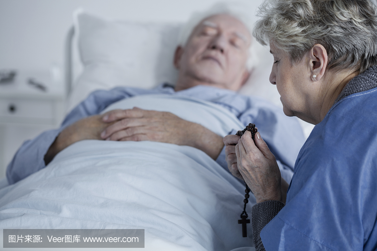 Woman praying for husband's health