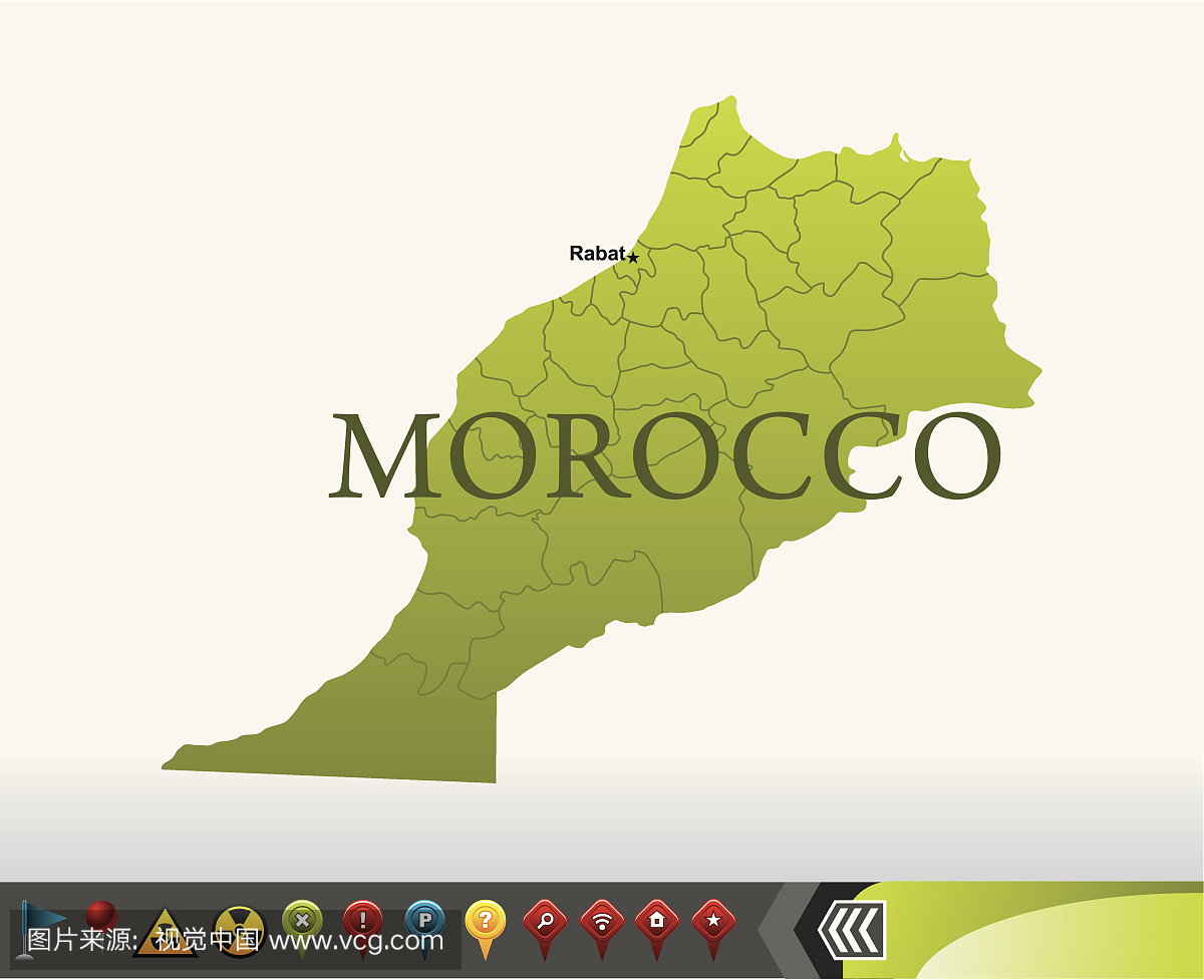 摩洛哥地图导航图标