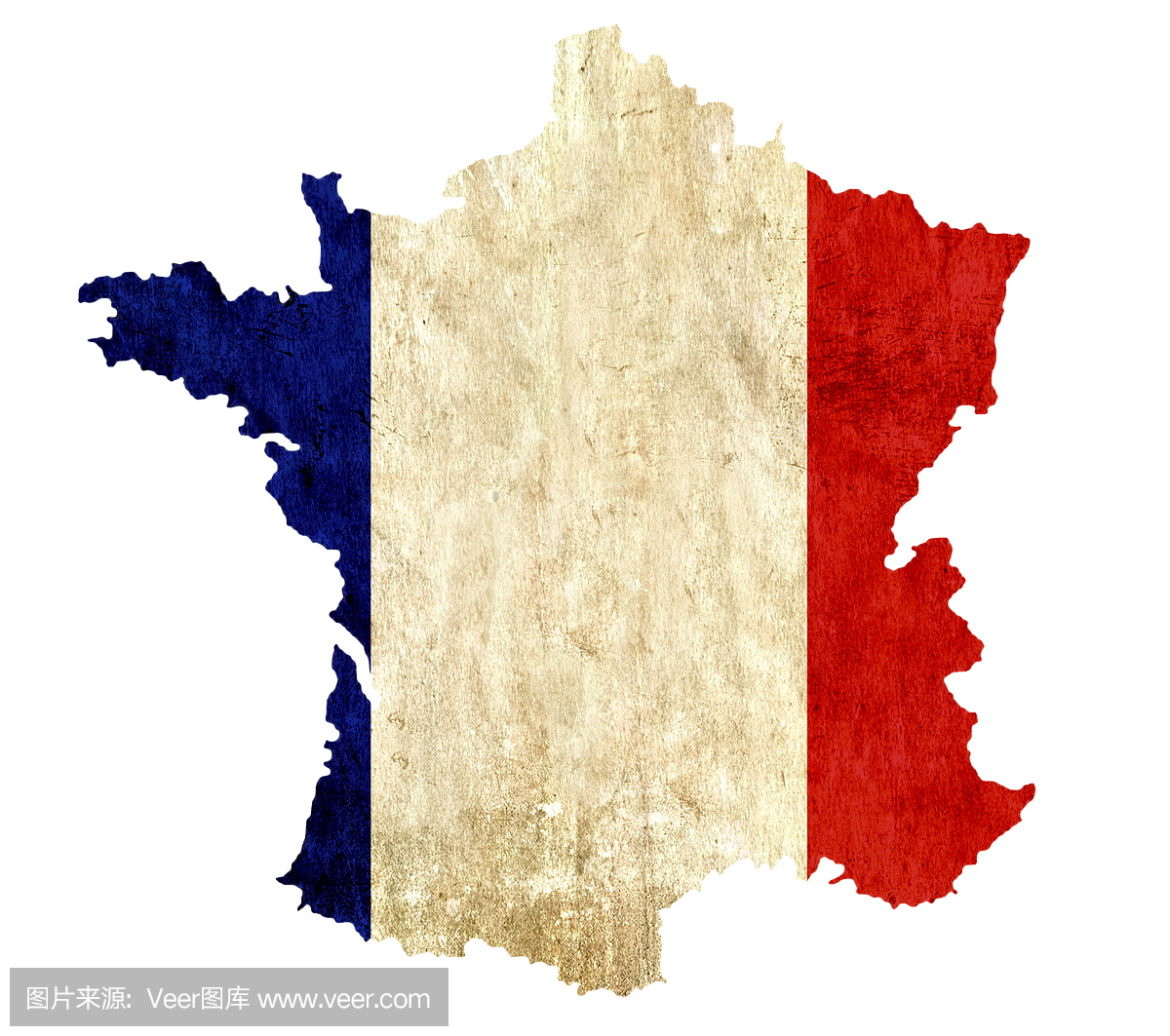 法国的复古纸地图