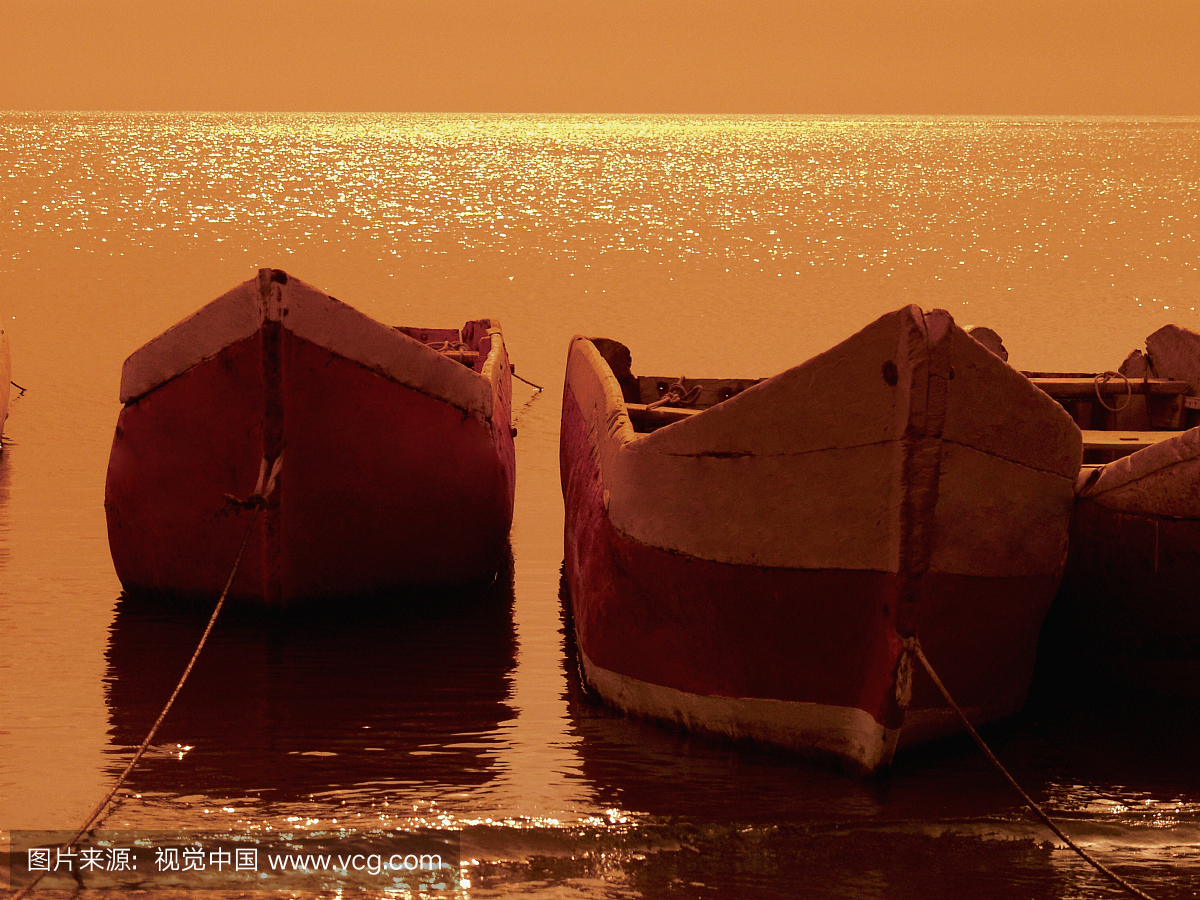 划艇在哥伦比亚的Santa Marta,南美洲被绑