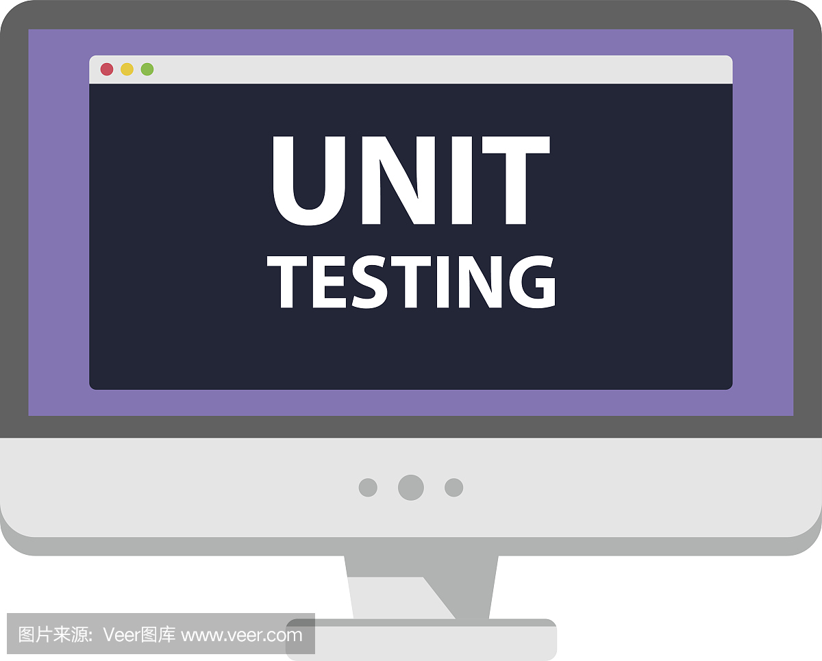 Web开发插图电脑显示单元测试隔离在白色