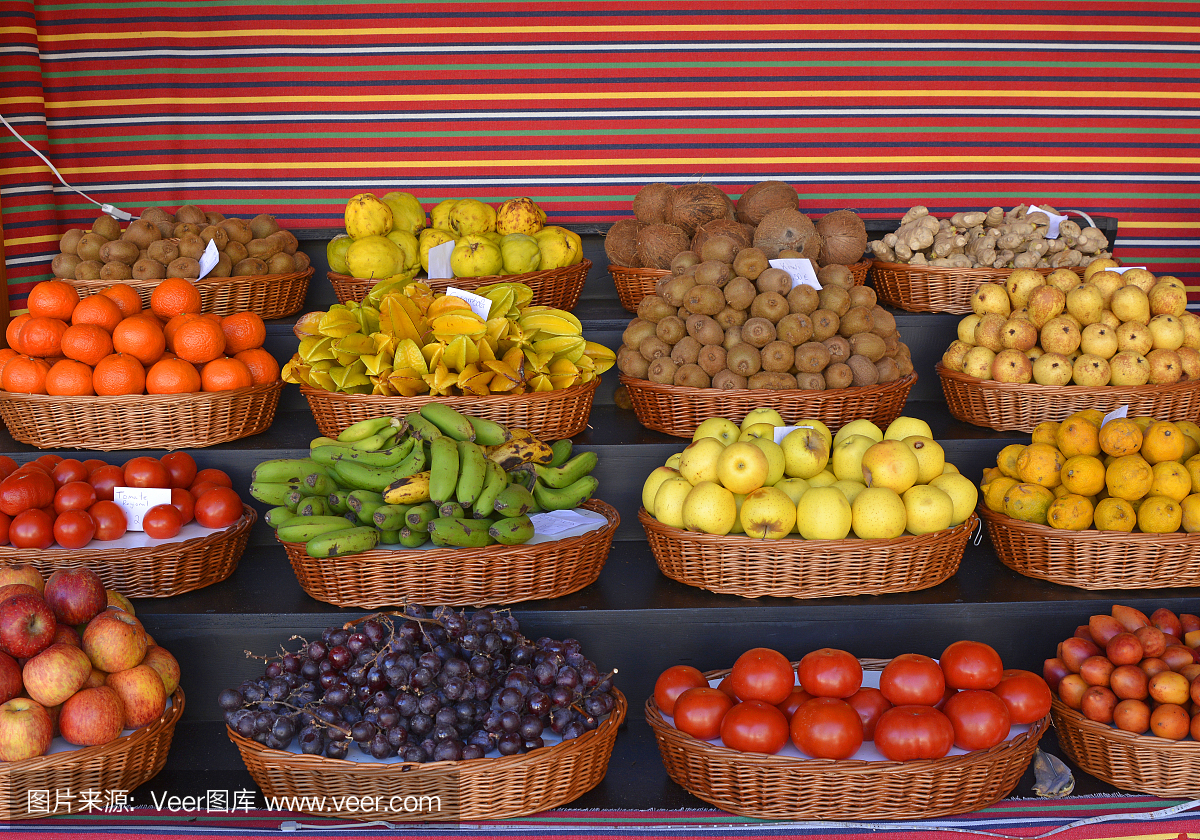 丰沙尔,葡萄牙丰沙尔,水平画幅,水果
