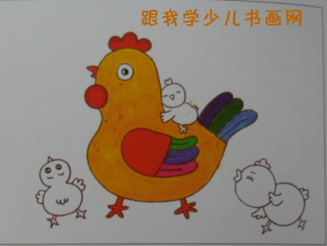 鸡妈妈卡通画_鸡妈妈卡通画图片大全