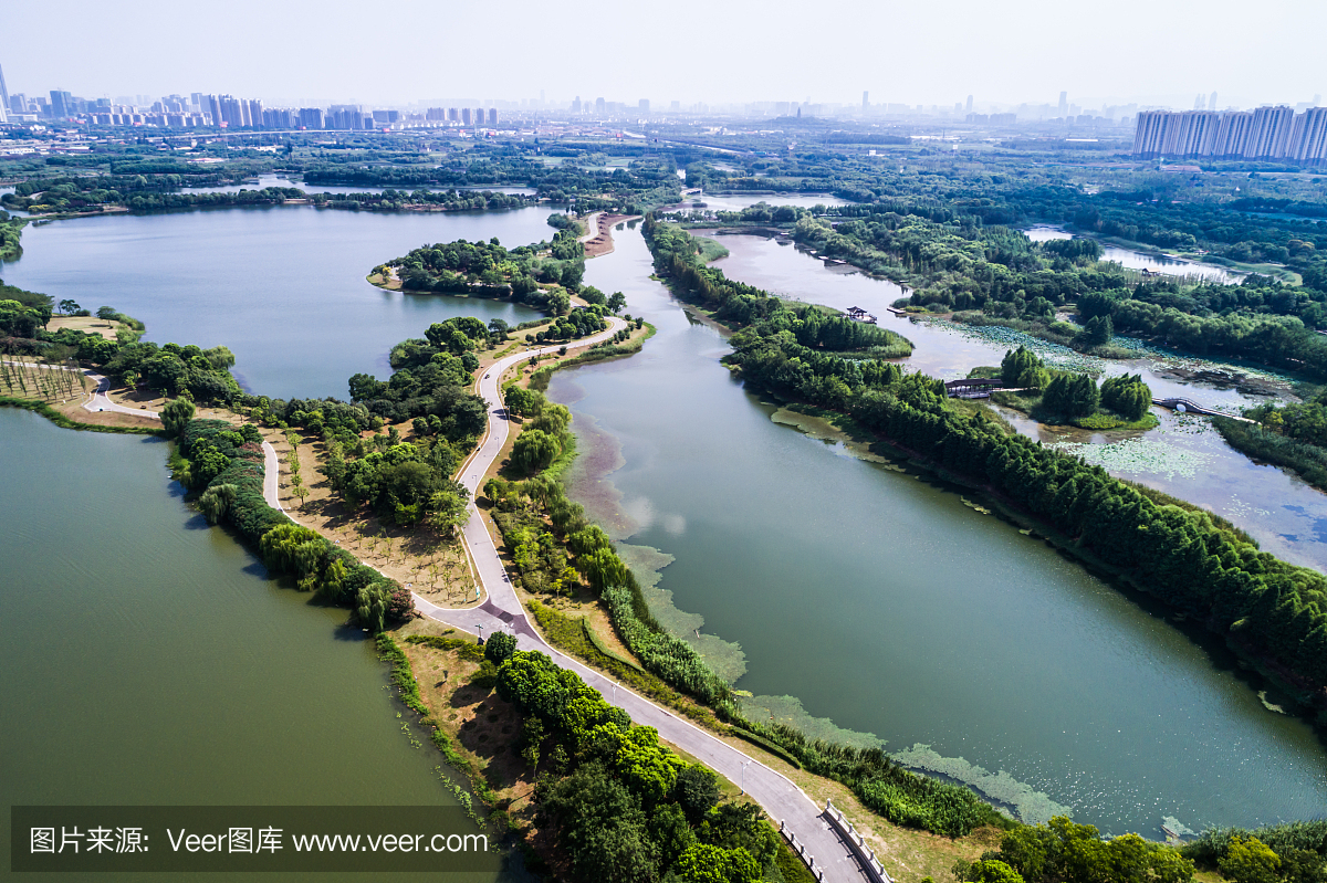 美丽的湖花园与反思