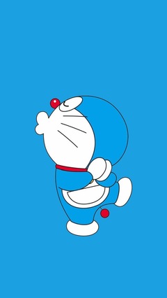 可爱卡通哆啦a梦蓝色图片手机滚屏壁纸下载-5-107kb