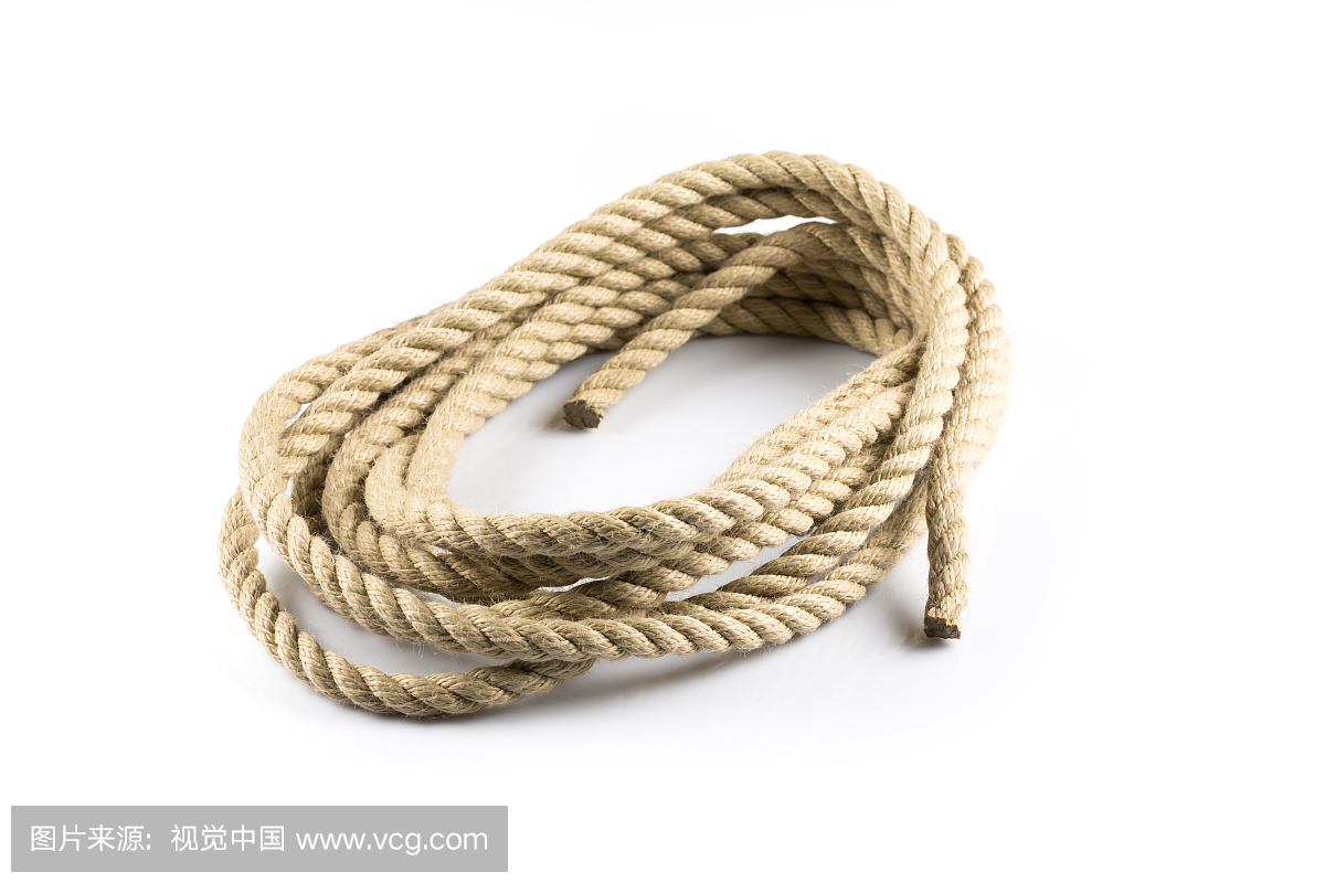 Twisted thick rope isolated