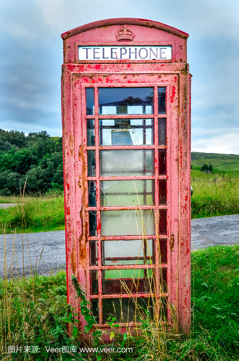 老红英语电话亭在农村的细节