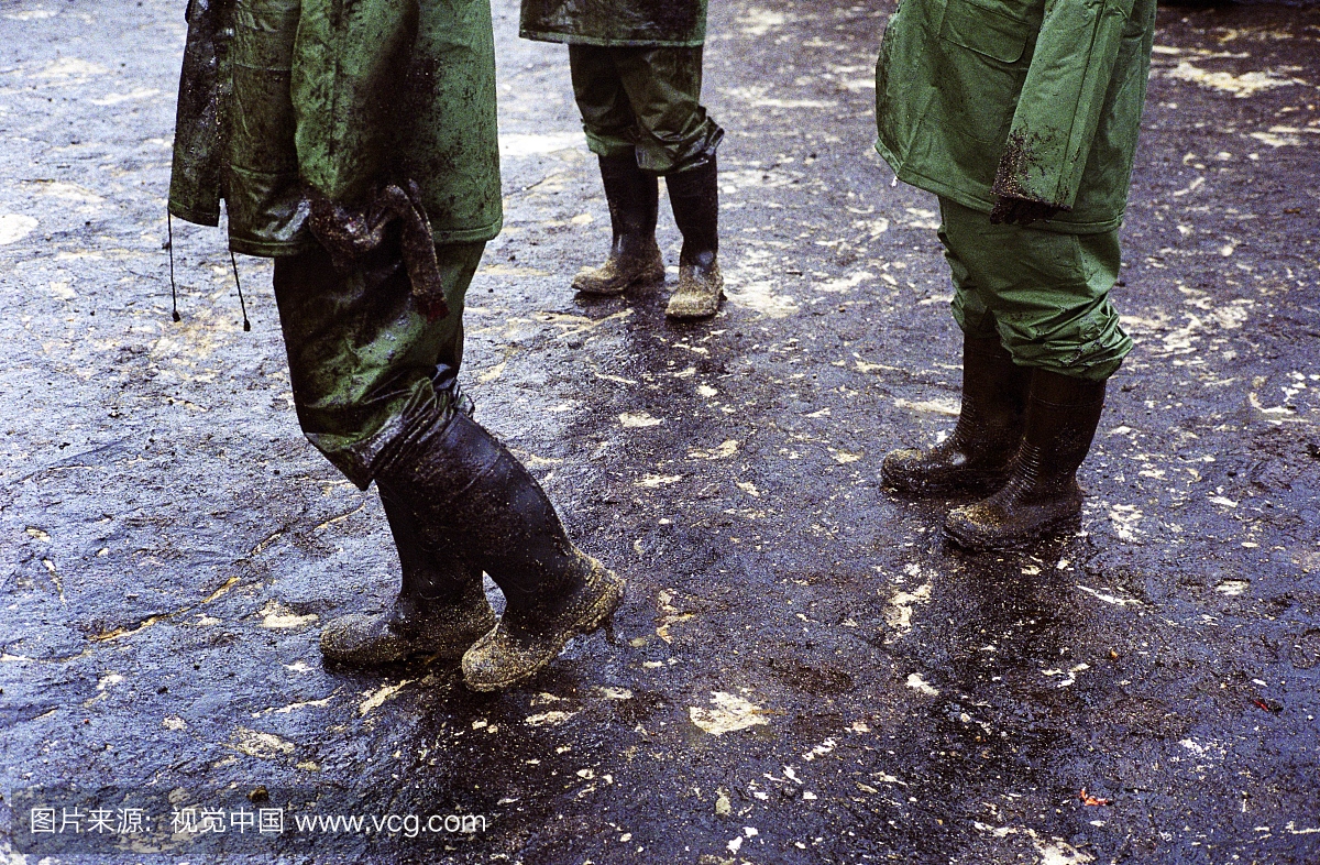 利西亚海岸的威望船的燃料污染。 2004年12