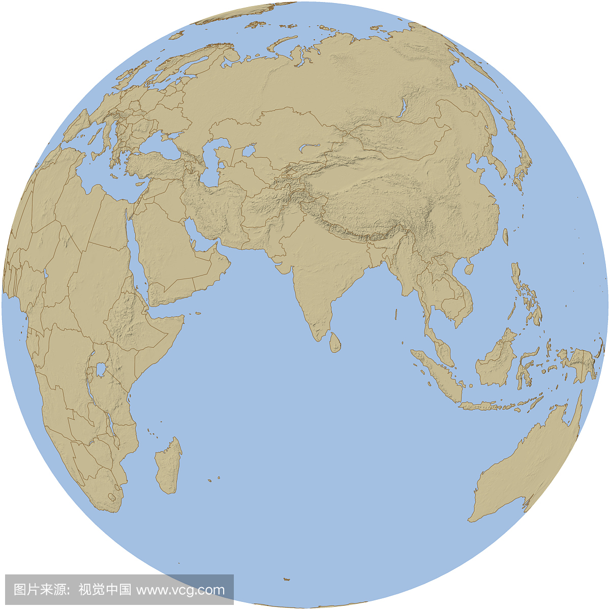 国际地图 - 亚洲和印度洋