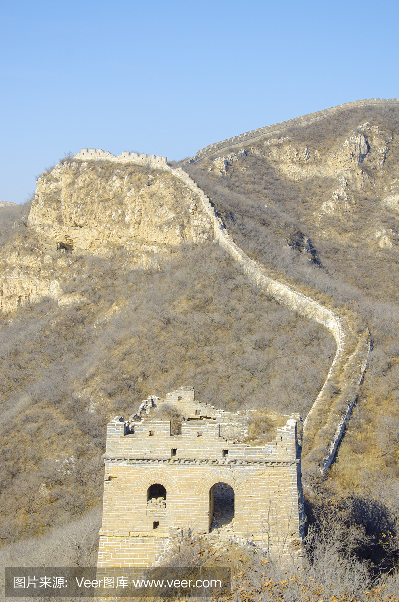 中国长城和北京附近的山脉