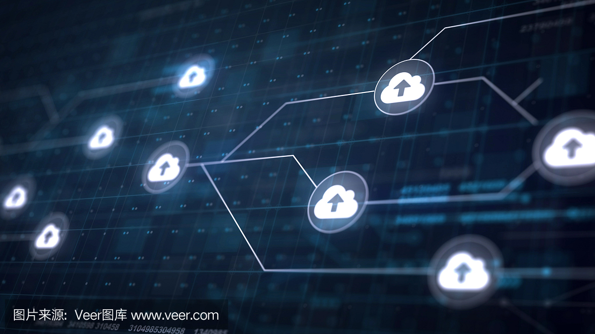 云上传图标线路连接电路板