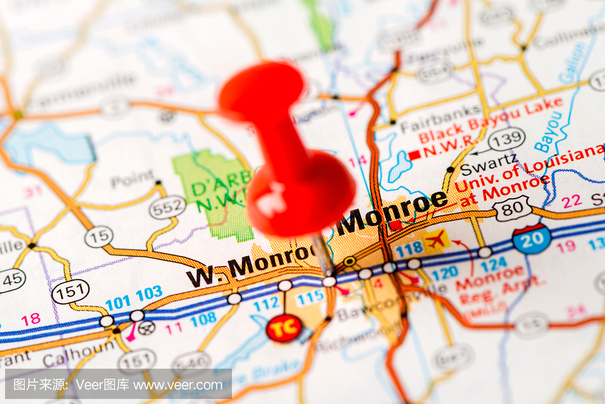 美国首都城市地图系列:门罗,洛杉矶