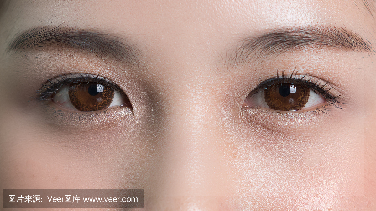 Close-up of eyes Asian women
