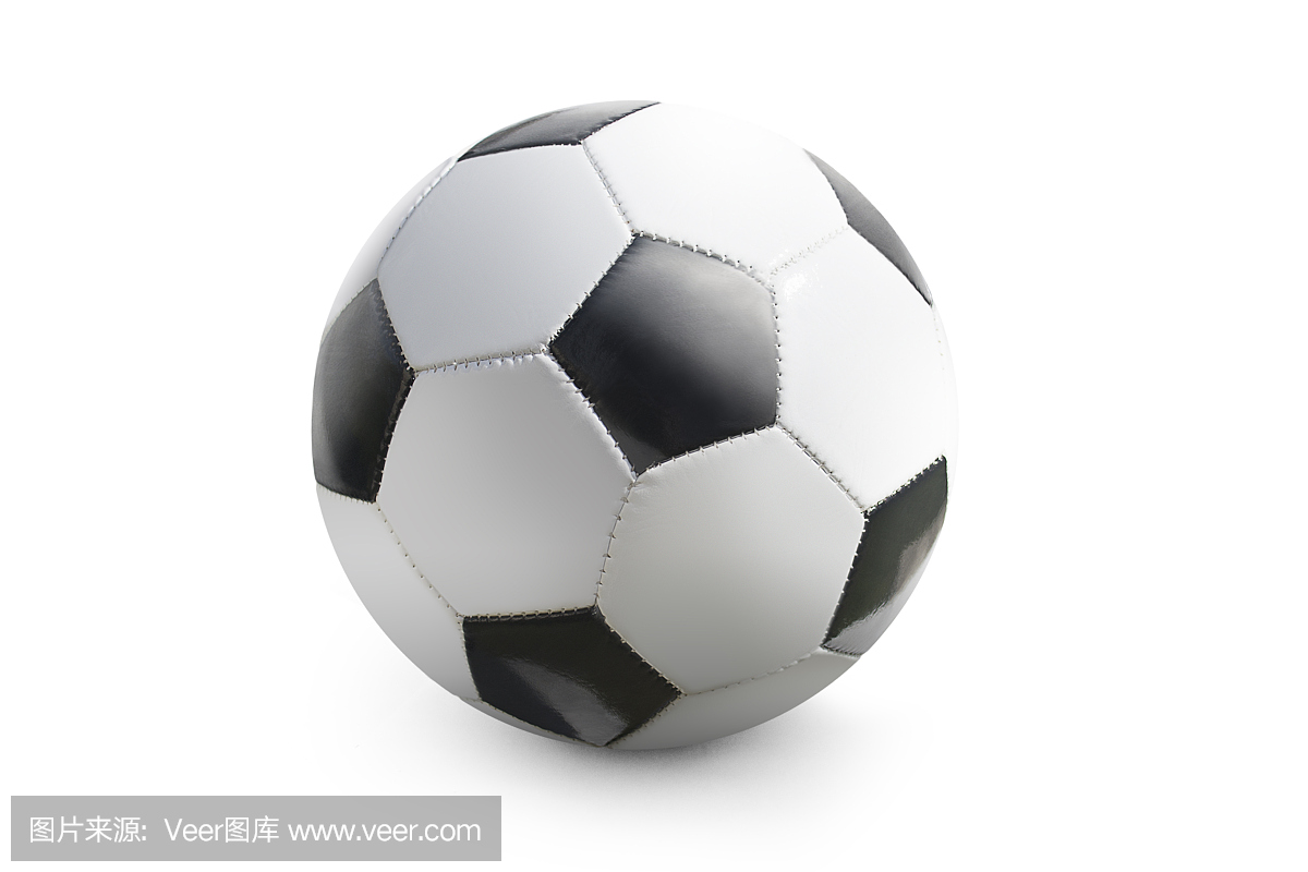 足球在白色背景中孤立