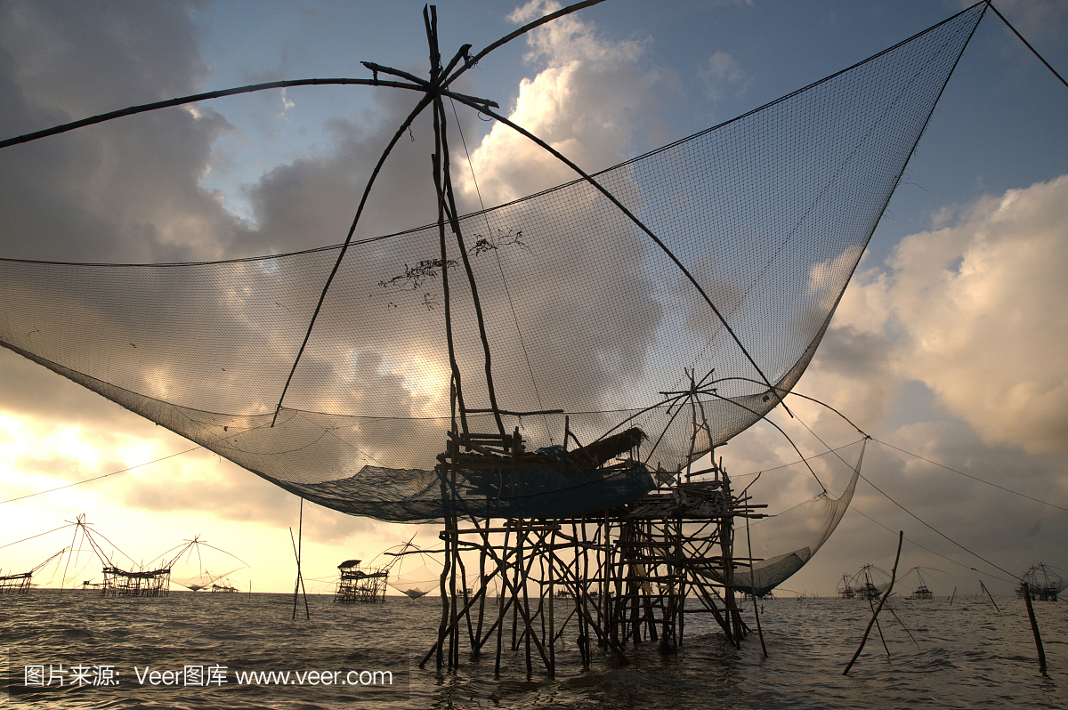 养鱼场,养鱼塘,捕鱼场,海洋养殖