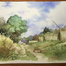 宫崎骏动画水彩临摹-三月谷_宫崎骏动画场景,-29kb