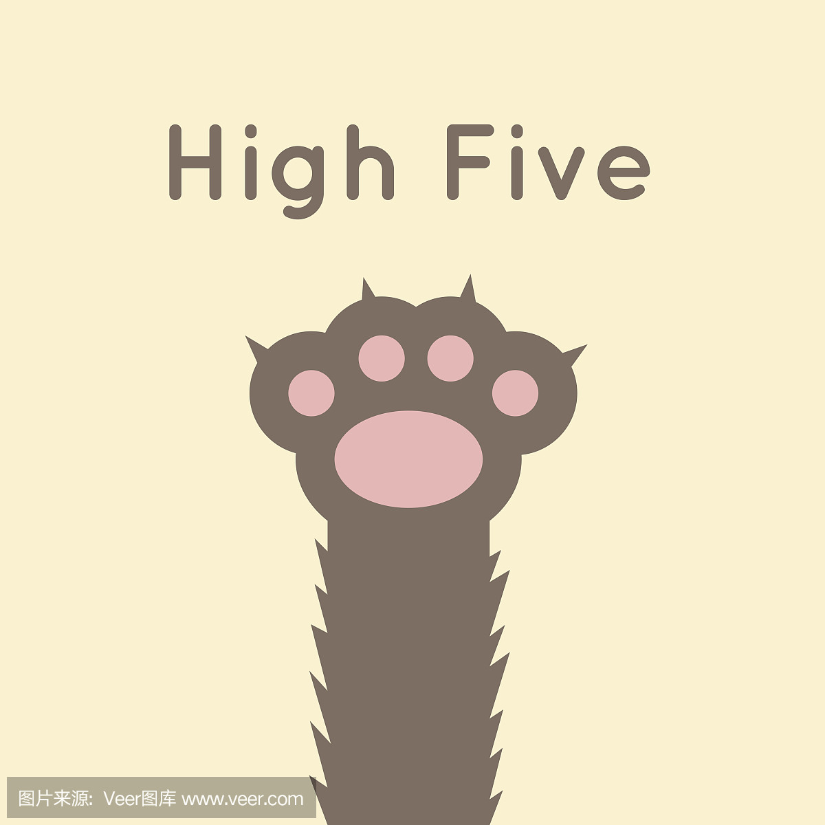 猫爪作为高五标志