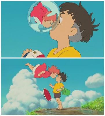 悬崖上的金鱼姬壁纸