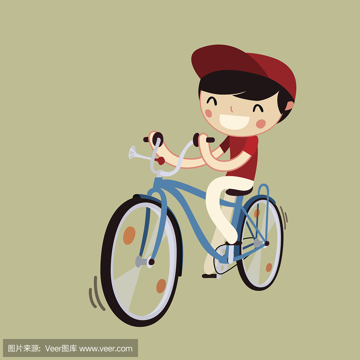 自行车图片_风景漫画_动漫卡通_图行天下图库
