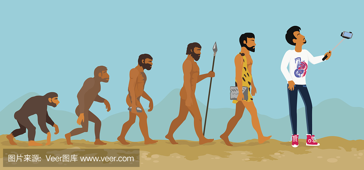 人类从猿到人的进化的概念
