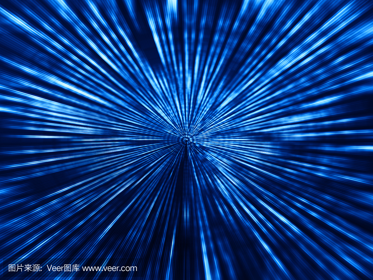 蓝色空间传送爆炸插图背景