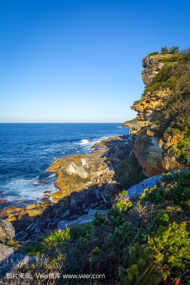 曼利海滩沿海悬崖,澳大利亚悉尼