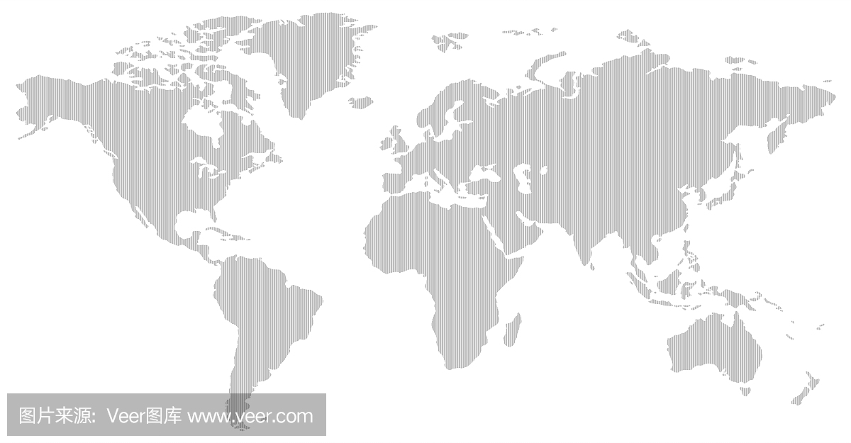 黑白垂直线图案世界地图负