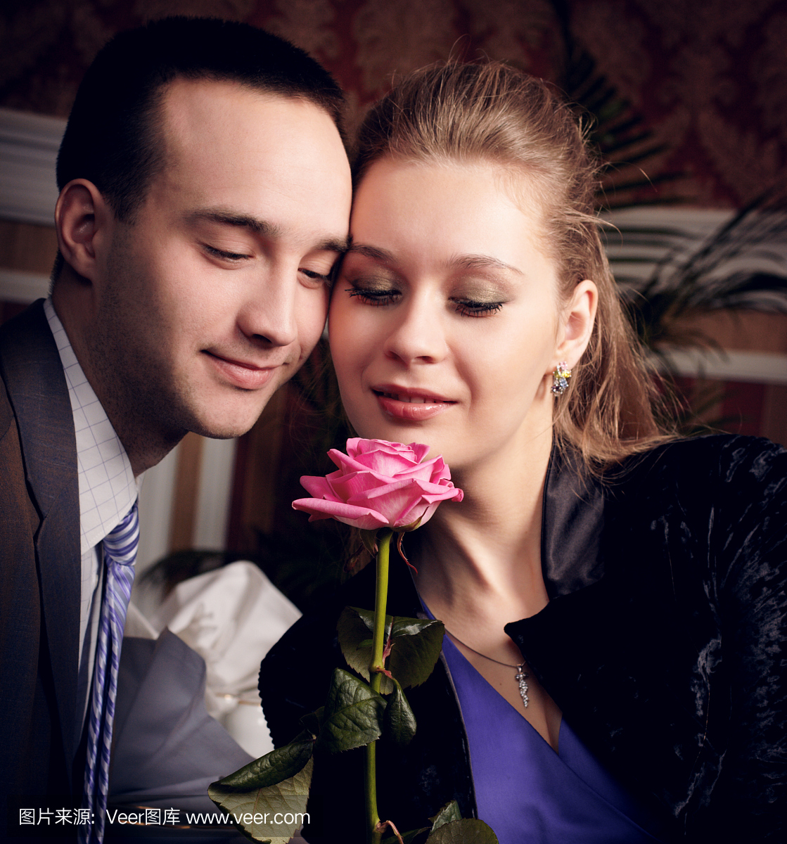 垂直画幅,美人,伴侣,玫瑰