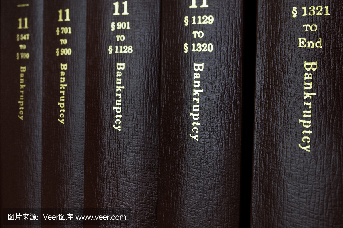 含有破产法和法规的法律书籍