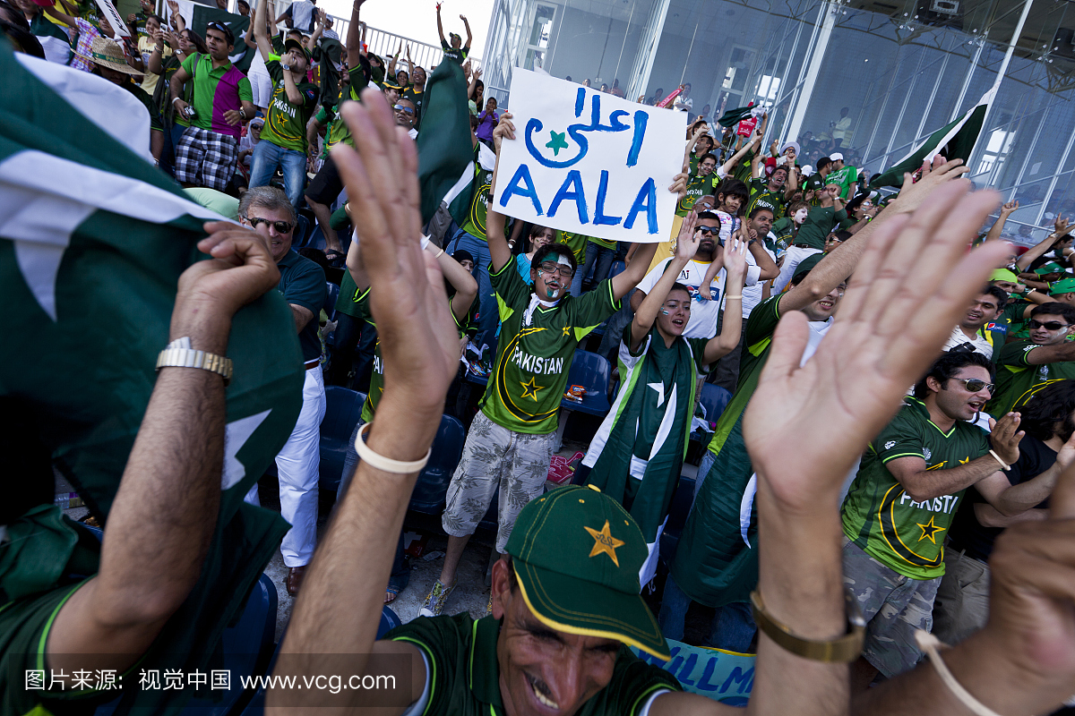 欢呼球迷支持巴基斯坦国家队