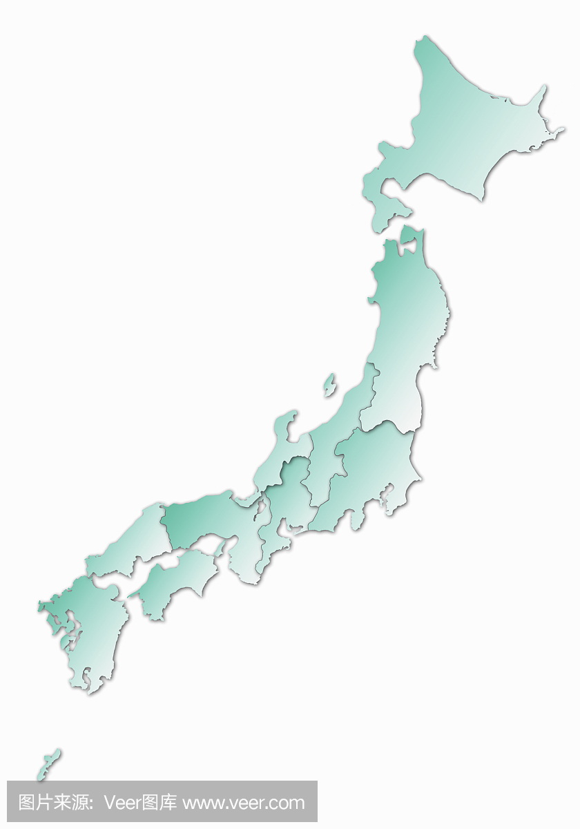 日本群岛地图