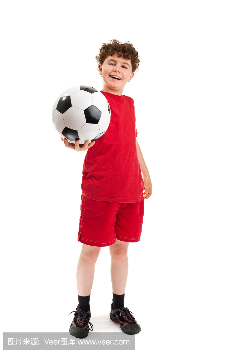 年轻足球运动员