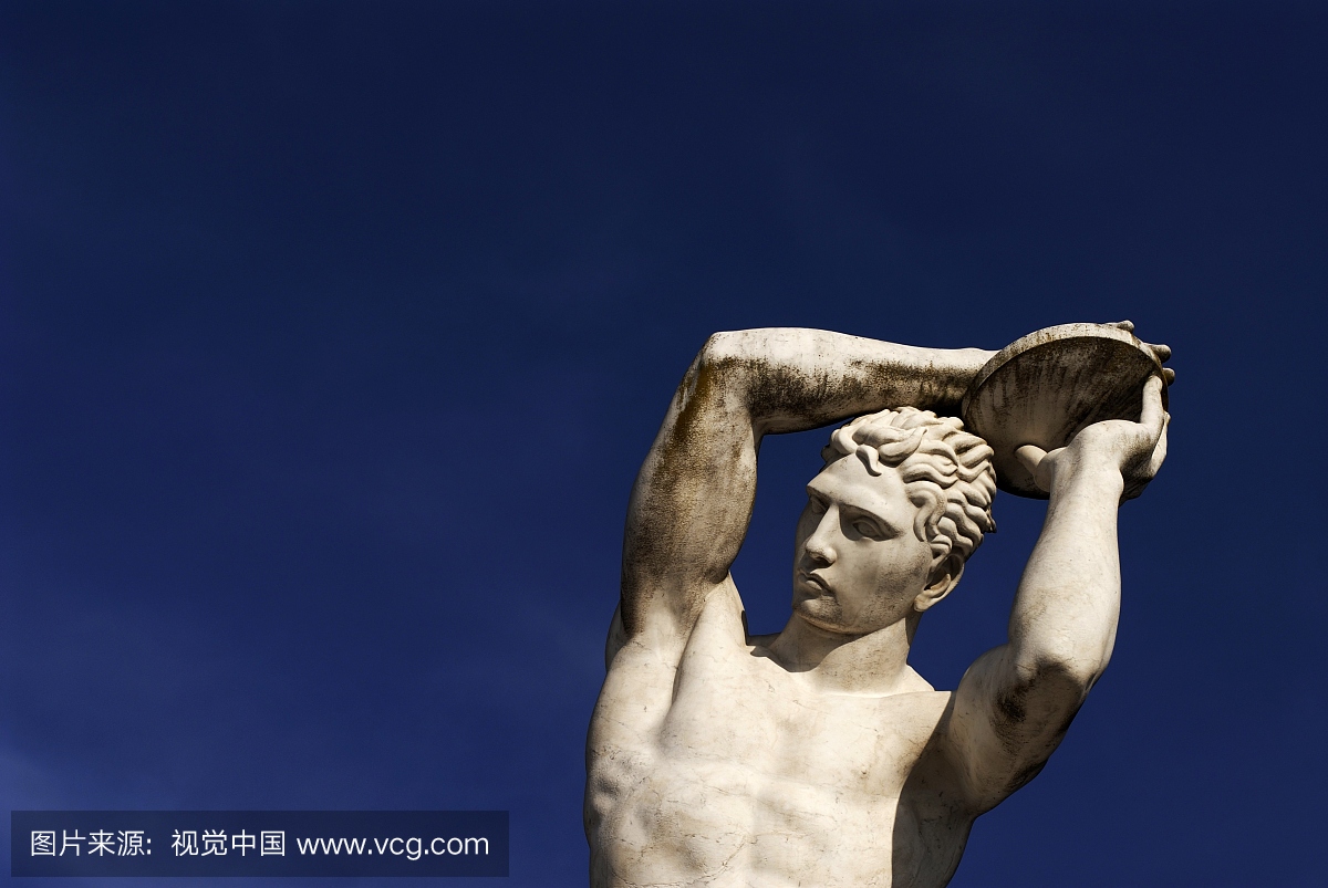 罗马意大利在法西斯时代赤道男运动员的巨型大