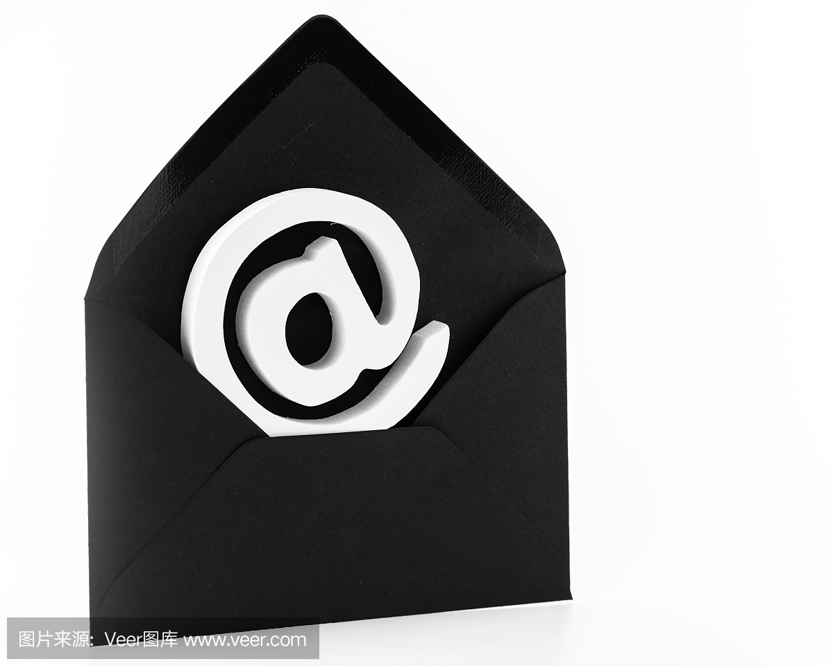 AT-符号。电子邮件。邮政信箱
